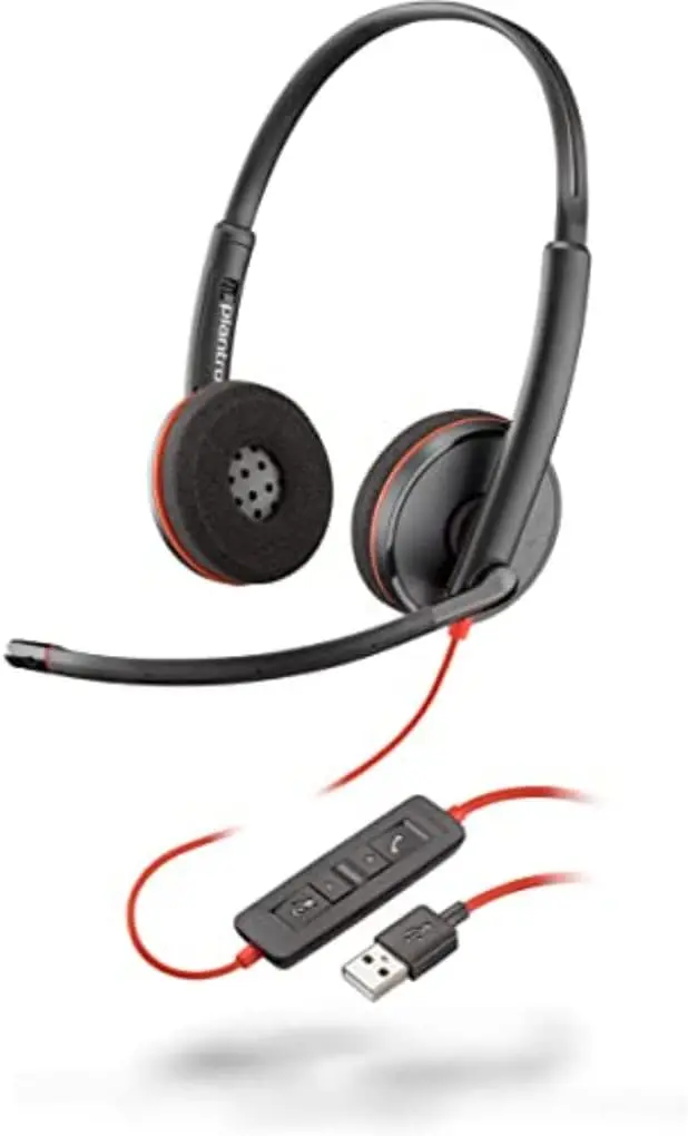 Poly Blackwire 3220 – Usb-A Wired Headset With Flexible Boom Mic (209745-22) 1