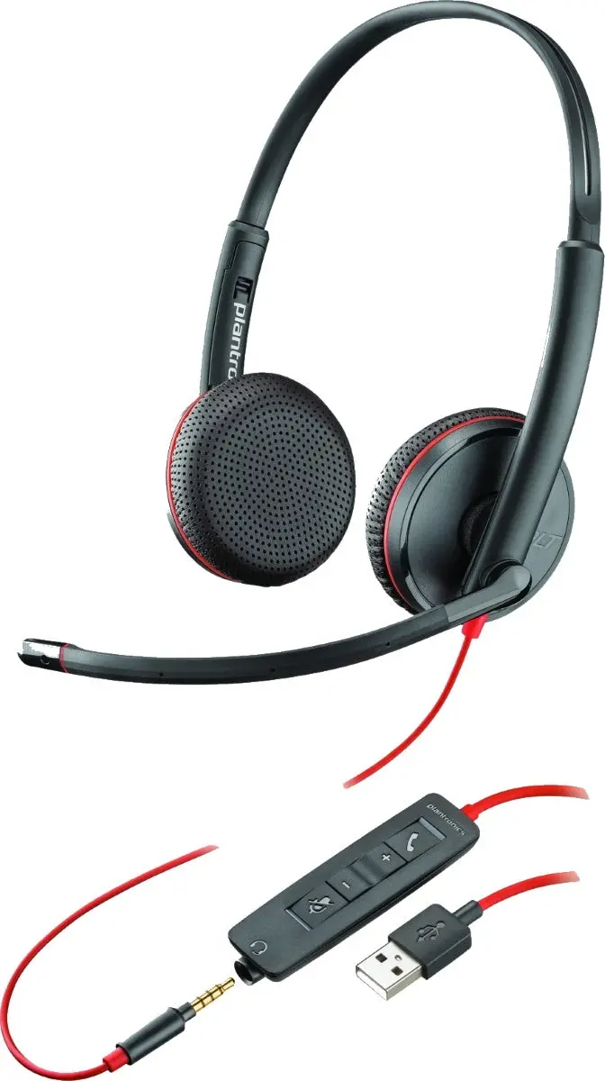 Poly Blackwire 3225 Usb-A Wired Headset – Enhanced Stereo Audio Version 1