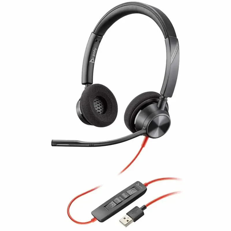 Poly Blackwire 3320 Usb-A Wired Headset – Model 213934-101 1