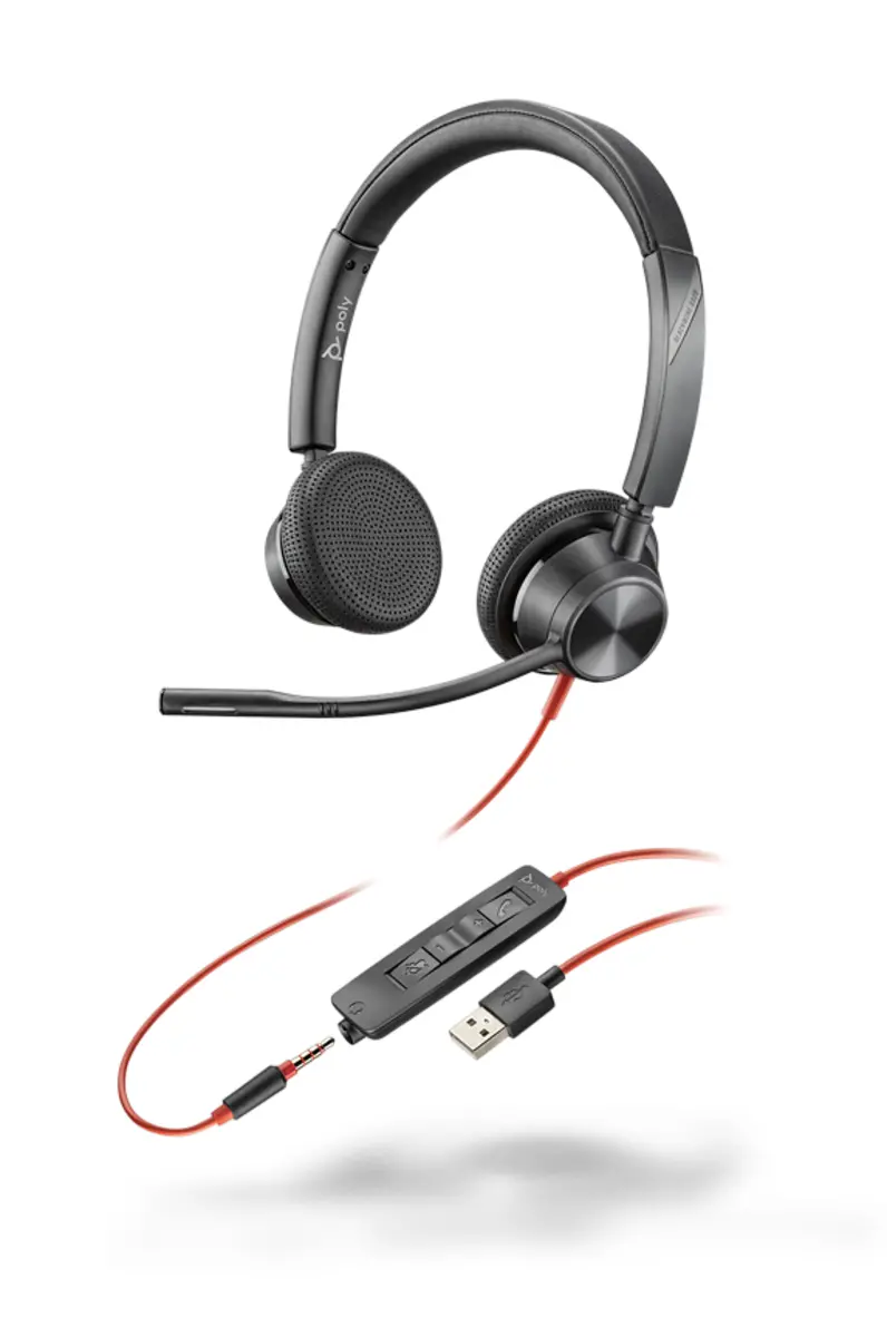 Poly Blackwire 3325 – Usb-A Wired Headset With Noise-Cancelling Mic (213938-01) 1