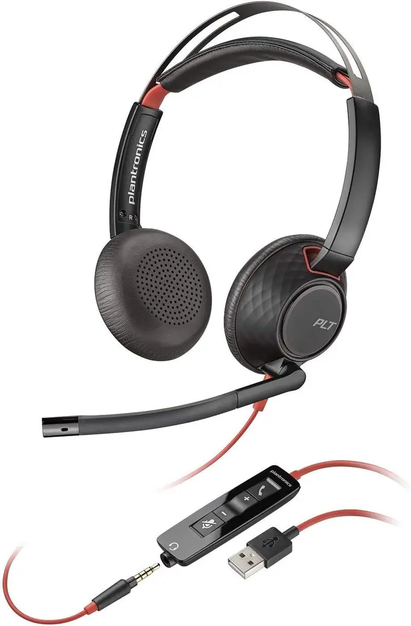 Poly Blackwire 5220 Usb-A Wired Headset — Lightweight, Noise-Isolating Design For Office Use 1