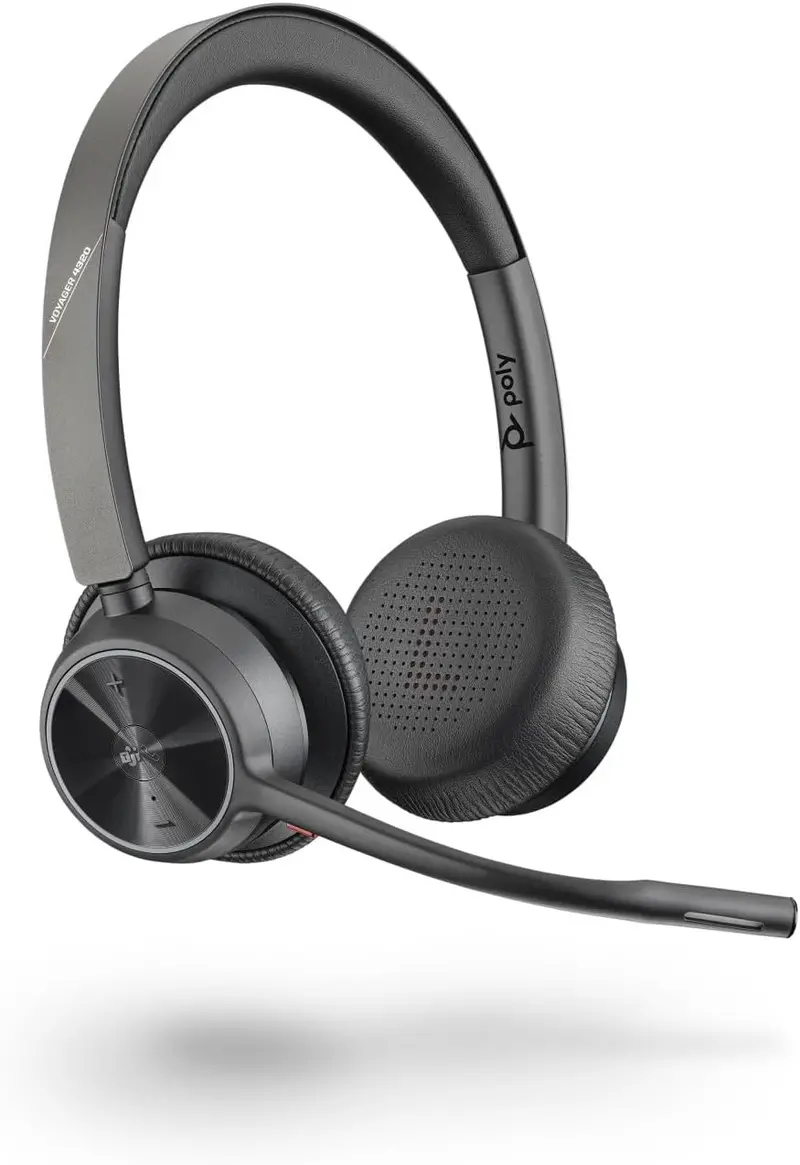 Poly Voyager 4320 Uc Wireless Usb-A Headset – Bluetooth & Dect Connectivity 1