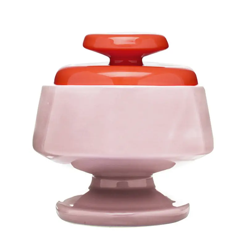 Pop-Style Sugar Dispenser – Dual-Tone Pink & Red, 500 Ml Capacity (12X16 Cm) 1