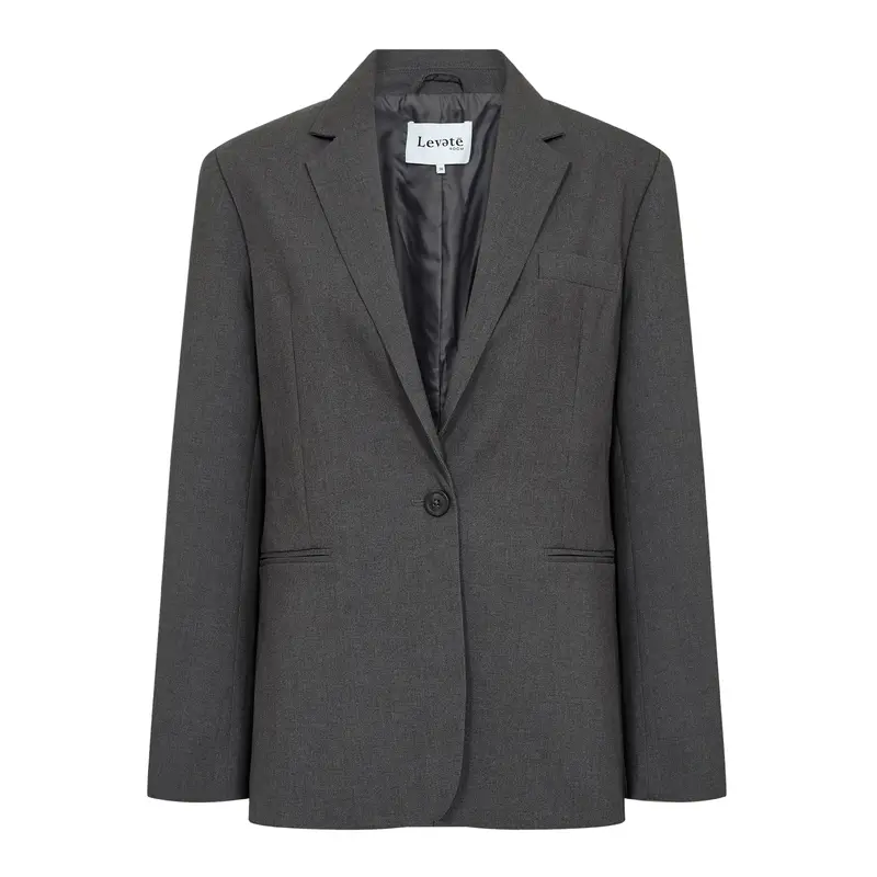 Presley Structured Blazer In Dark Grey Melange – Tailored Fit 1