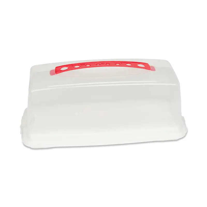 Prima Line Rectangular Dessert Stand With Dome Lid – 36 × 17 × 15 Cm 1