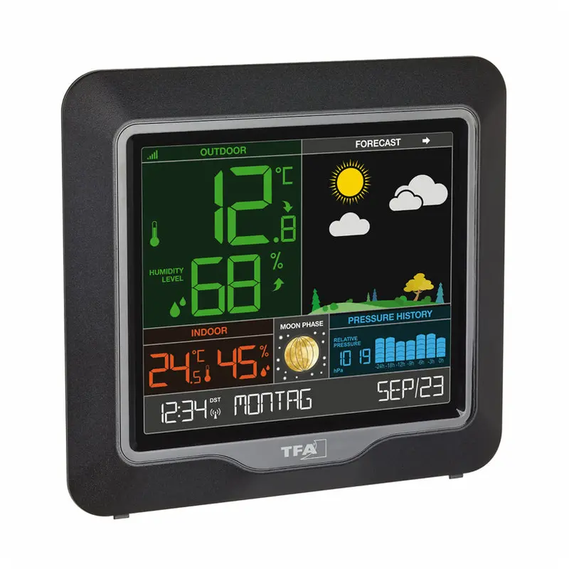 Radio-Controlled Season Weather Station, 17.5 × 3.2 × 16.5 Cm 1