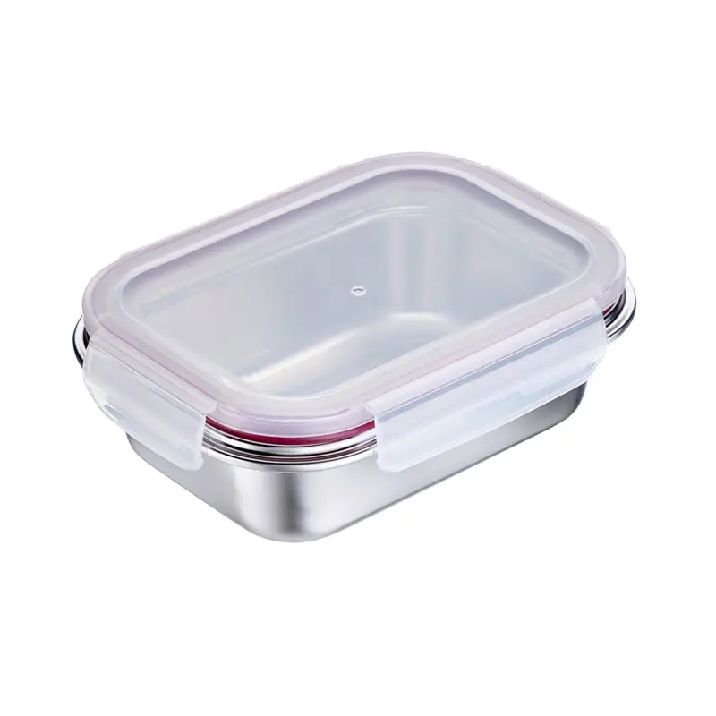 Rectangular Freshness-Keep Lunchbox, 600 Ml Capacity, 17.5 × 13.1 × H Cm 1