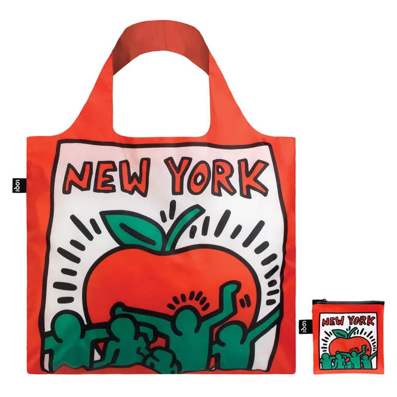 Recycled Cotton Shopping Bag Featuring Keith Haring'S 'New York' Art, 50 × 42 × 69Cm 1