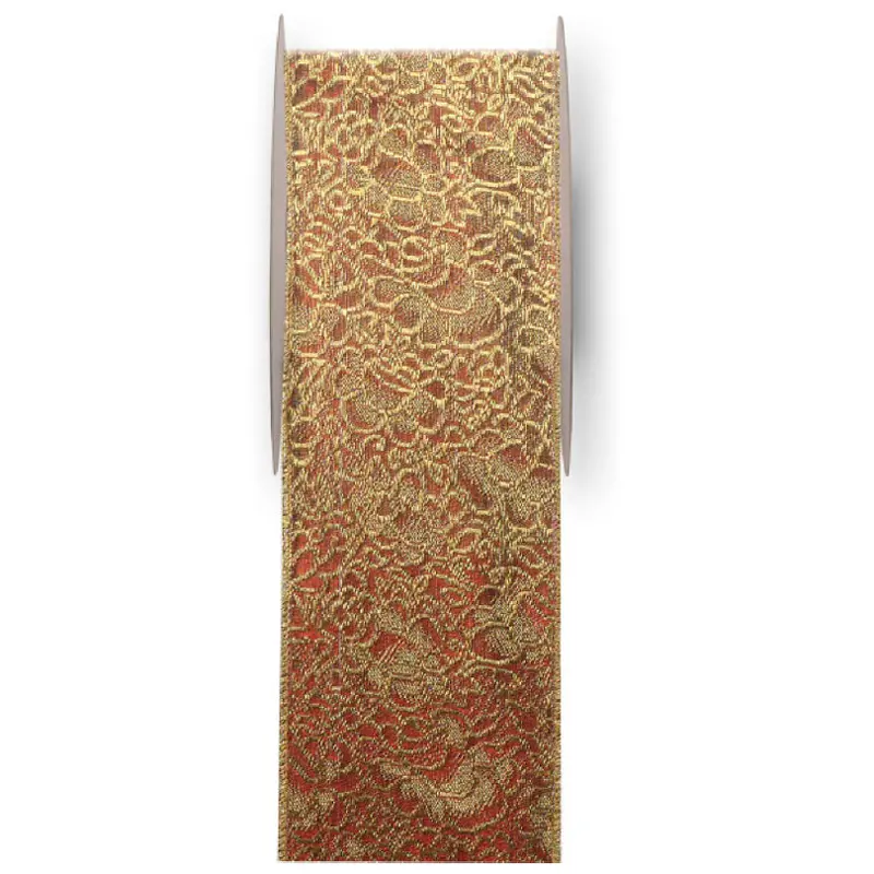 Red And Gold Brocade Ribbon – 6X900 Mm 1