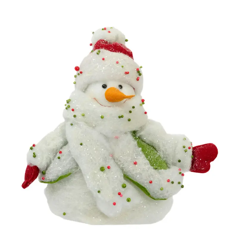 Red And Green Mini Santa Figurine – Resin And Cotton, 25X15X25 Cm 1