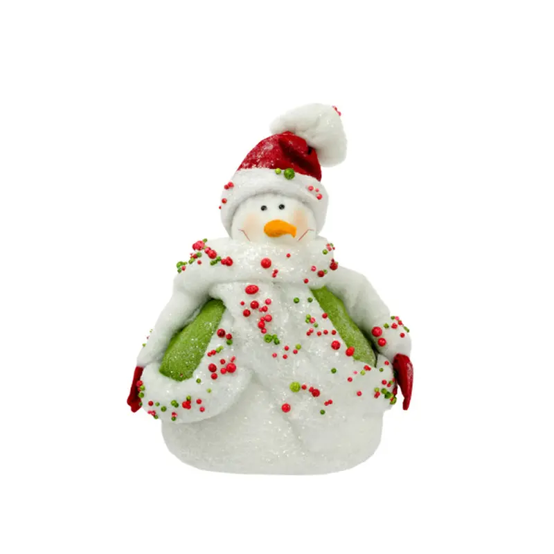 Red And Green Standing Santa Figurine – Resin And Cotton, 30X22X36 Cm 1