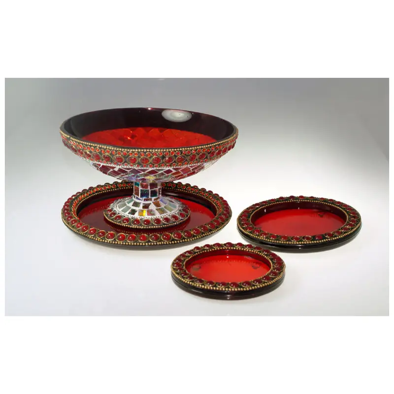 Red Candle Plate – 13 Cm Diameter 1