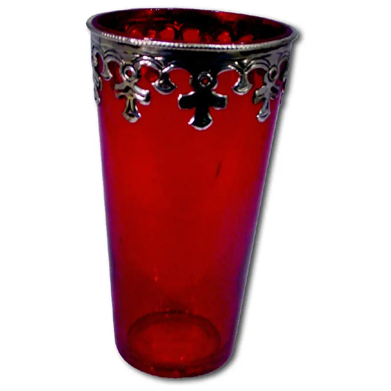 Red Glass Vase – 9X16.5 Cm 1