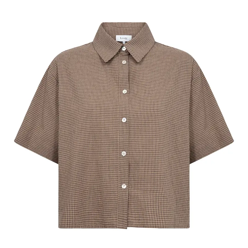 Ronia 1 Fossil-Check Button-Up Shirt 1