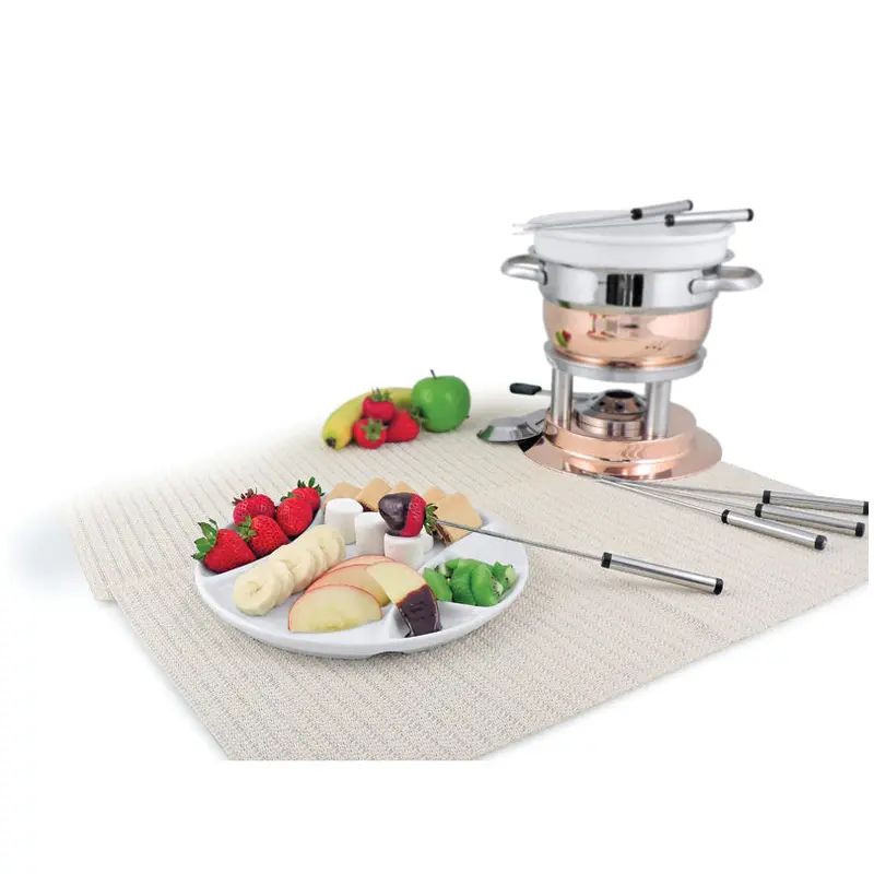 Round Fondue & Raclette Plate Set – 4-Pack, Ø25.5Cm Each 2