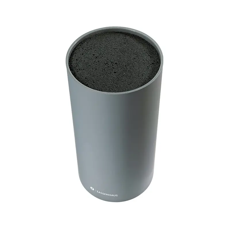 Round Knife Block With Removable Bristle Insert – 11 Cm Diameter × 22.5 Cm Height 1