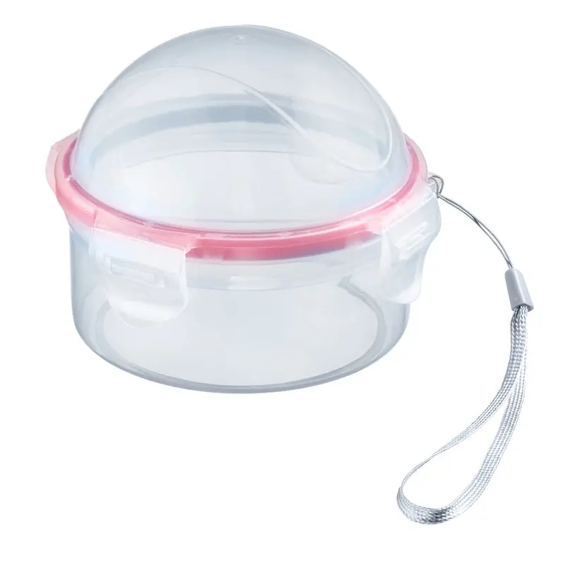 Round Portable Fruit Container – Reusable To-Go Food Box (Ø9.5X10 Cm) 1