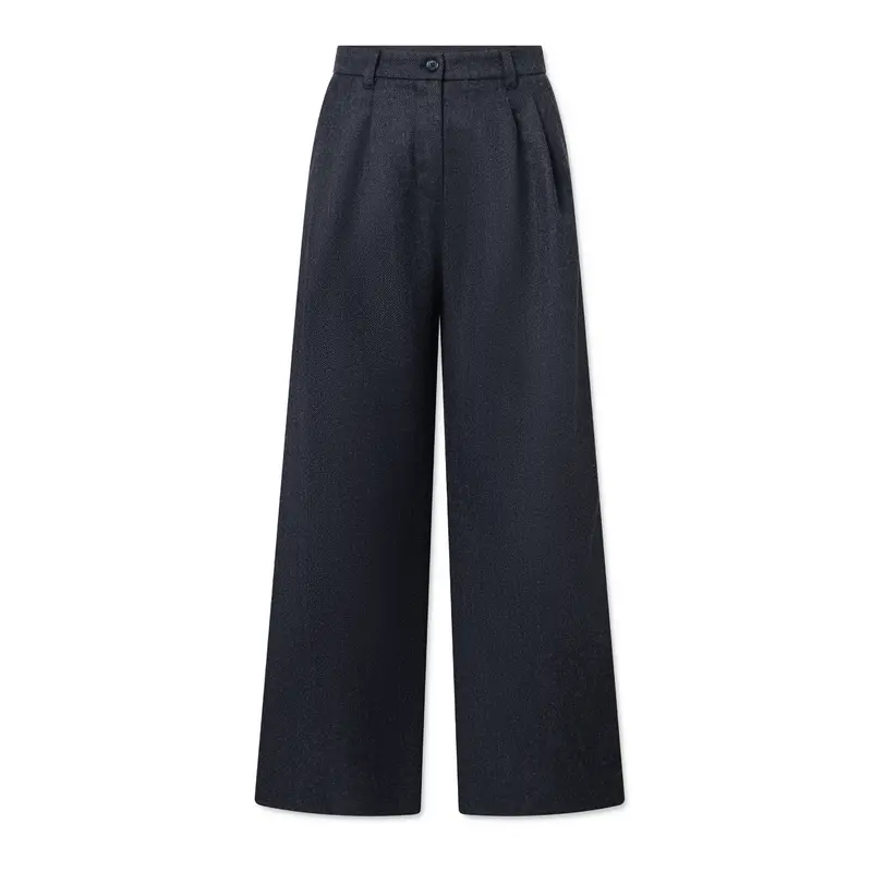Russell Steel Twill Straight-Leg Pants 1