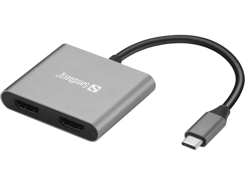 Sandberg 136-44 Usb-C Dock Featuring Dual Hdmi, Usb Ports, And Power Delivery 1