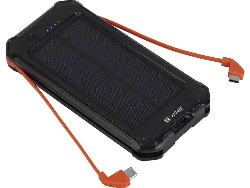 Sandberg 3-In-1 Solar Powerbank – 10,000Mah With Wireless + Solar + Usb-C Charging (Model 420-72) 1