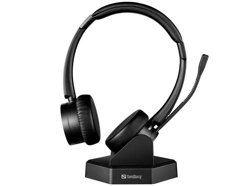 Sandberg Pro+ – Wireless Office Headset With Long Battery Life (126-18) 1