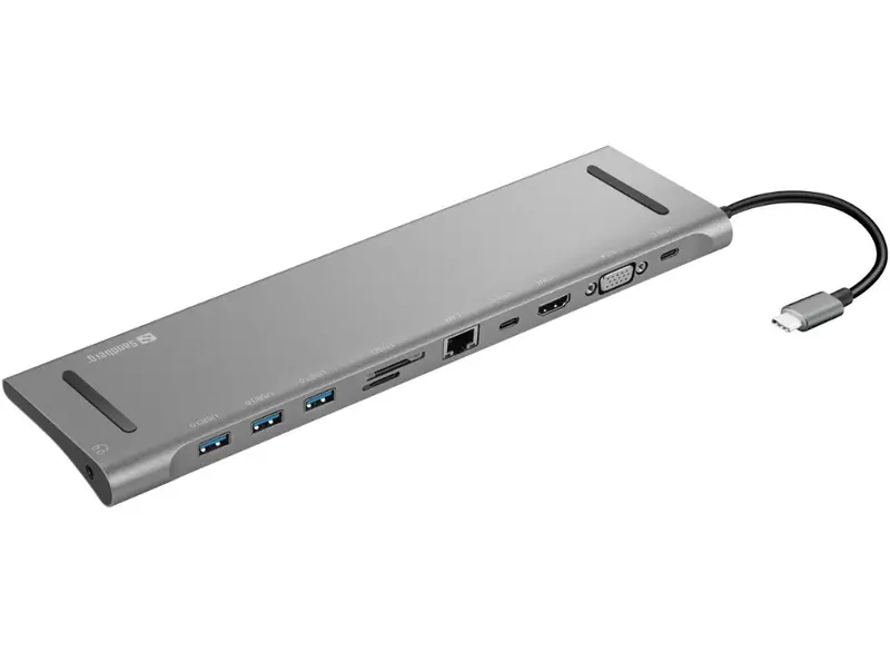 Sandberg Usb-C 10-In-1 Docking Station – Full-Featured Desktop Hub, 136-31 1