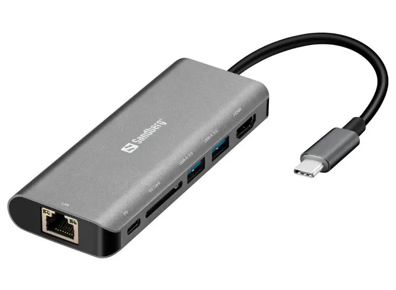 Sandberg Usb-C Dock With Hdmi, Ethernet, Sd Card & Usb Ports 1