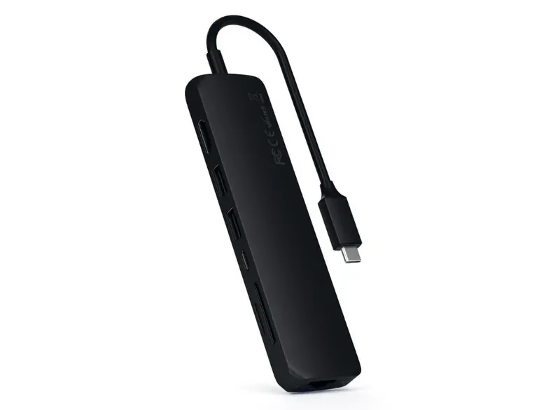 Satechi Usb-C Slim Multi-Port With Ethernet – Space Gray Variant, St-Ucsma3K 1