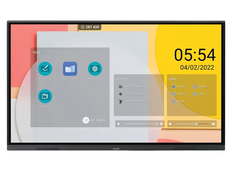 Sharp Pn-L752B 75-Inch Precision Touch Lcd Display (Model 60005558) 1