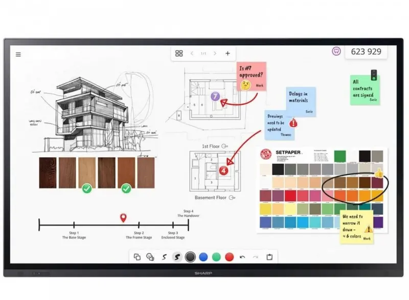 Sharp Pn-La752 75-Inch 4K Smart Inglass Touch Display 1