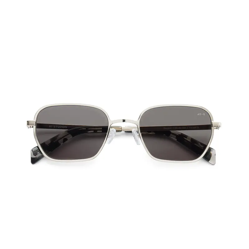 Shiny Silver Metallic Frame Sunglasses 1