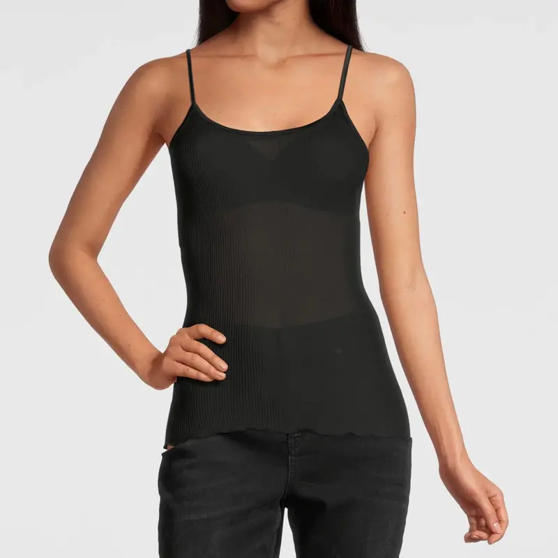 Silk Camisole Top In Black 1