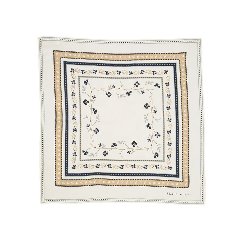 Skall Ivory Floral Square Scarf (55X55 Cm) 1