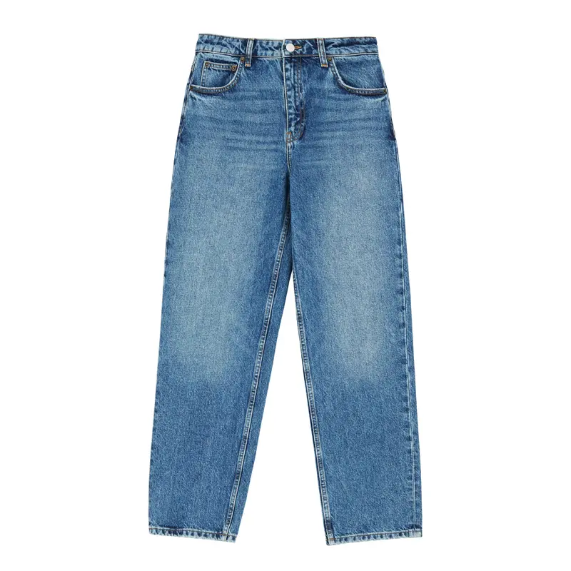 Slouchy Blue Cropped Denim Jeans By Allison 1