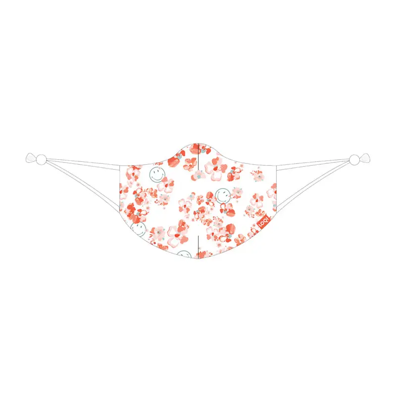 Smiley Blossom White Face Mask, 25X13.5 Cm 1
