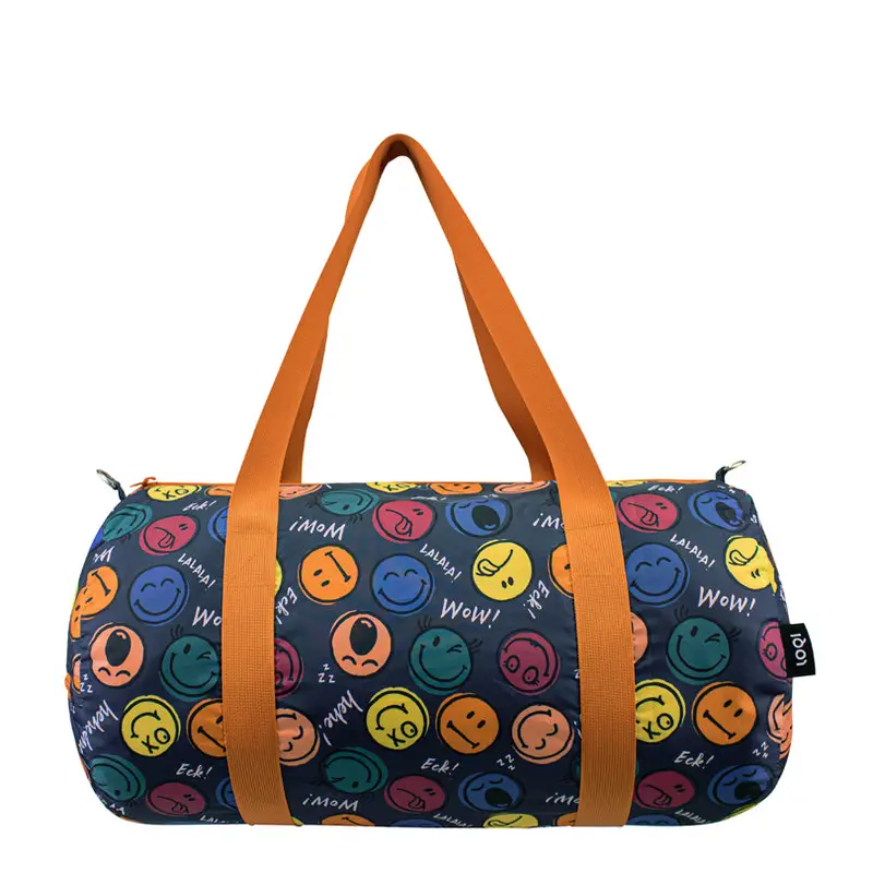 Smiley Recycled Weekender Bag – 50 X 25 X 25 Cm Eco-Friendly Travel Duffel 1