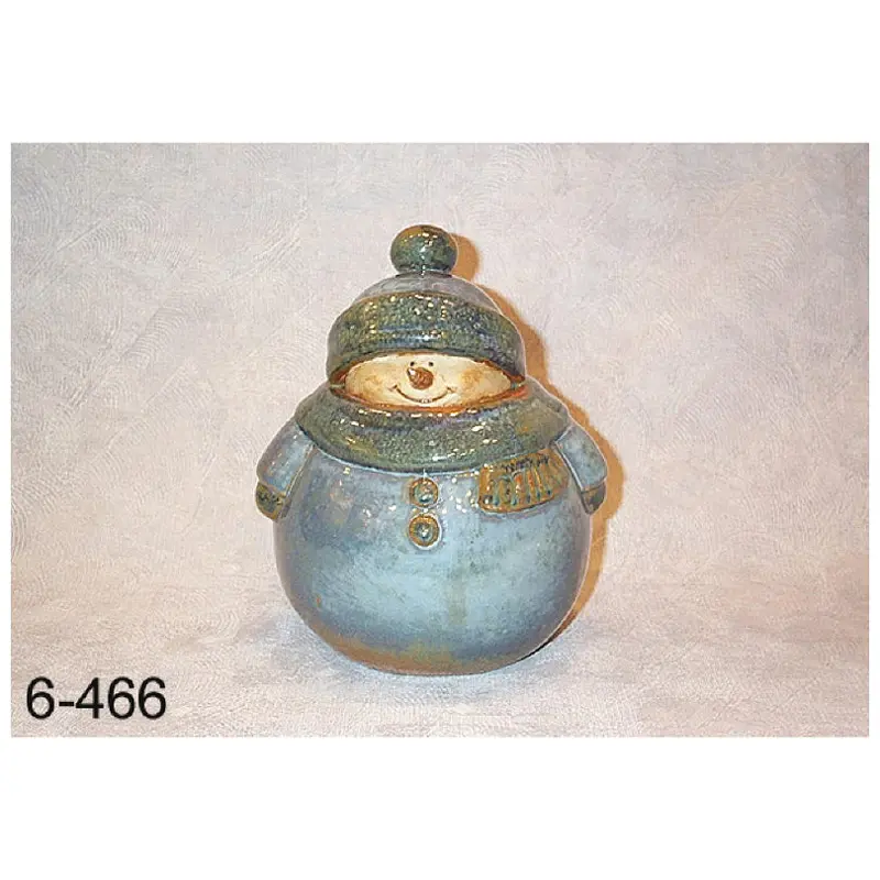 Snowman Figurine – Ceramic, 12X10X13 Cm 1
