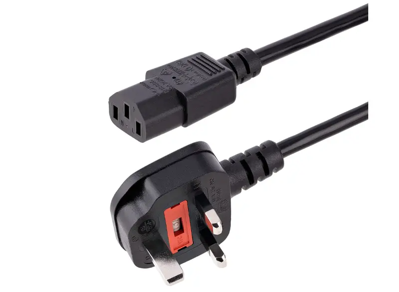 Startech Bs13U-1M-Power-Lead – 1-Meter Uk Computer Power Cable (Bs 1363 To C13) 1