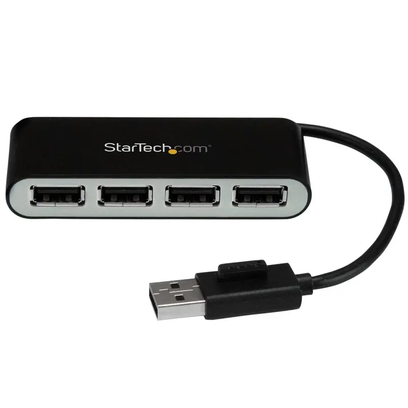 Startech St4200Mini2 – Compact 4-Port Usb 2.0 Hub With Built-In Retractable Cable For On-The-Go Use 1