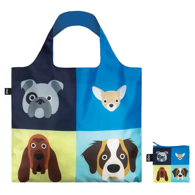 Stephen Cheetham Dogs Recycled Shopping Tote – Eco-Friendly (50X42 Cm, Expands To 69 Cm) 1