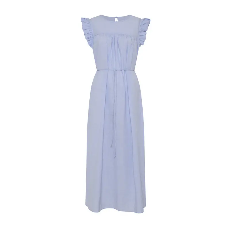 Stockholm Dress In Baby Lavender Stripe 1