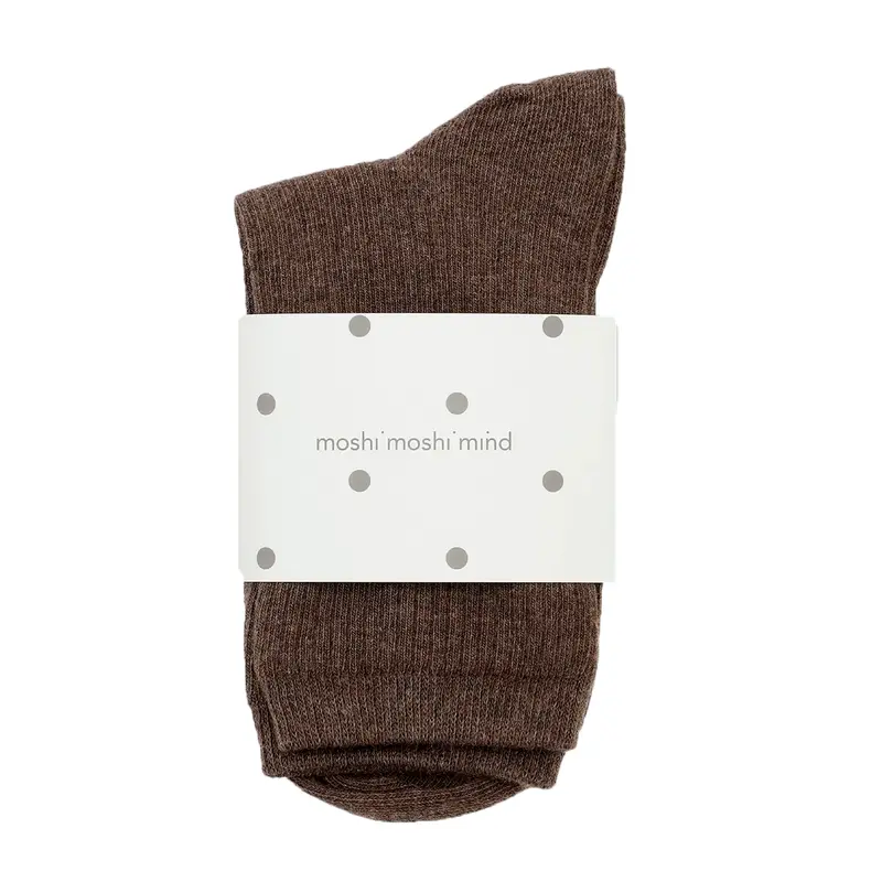 Story Brown Melange Rib-Knit Leg Warmers 1