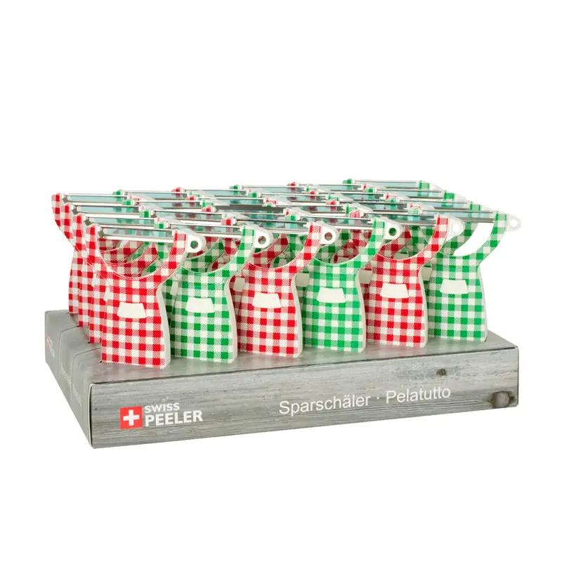 Swiss Peeler Gingham Squares Vegetable Peeler – 24-Piece Assorted Display 1