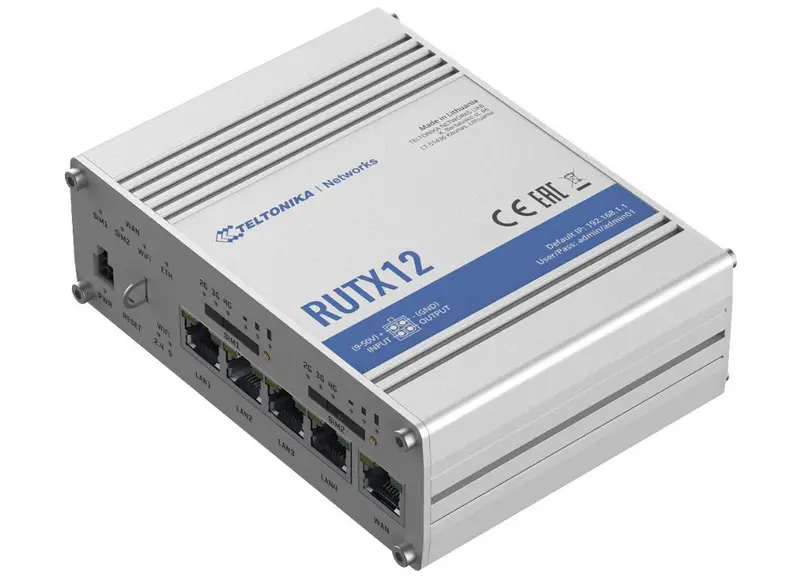 Teltonika Rutx12 Dual Lte Cat 6 Industrial Cellular Router – Rutx12000000 1
