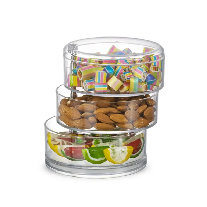 Three-Tier Round Snack Bowl – 12 Cm × 13.5 Cm 1