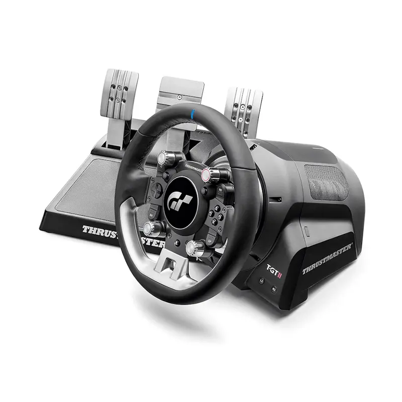 Thrustmaster T-Gt Ii Racing Wheel With 3-Pedal Set – Black Usb Steering System For Ps5, Ps4 & Pc 1