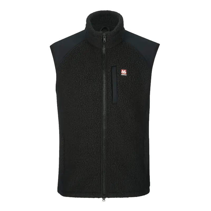 Tindur Black Technical Shearling Vest 1