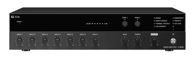 Toa A-3624D Digital Mixer Amplifier | 24-Channel Audio Processing 1