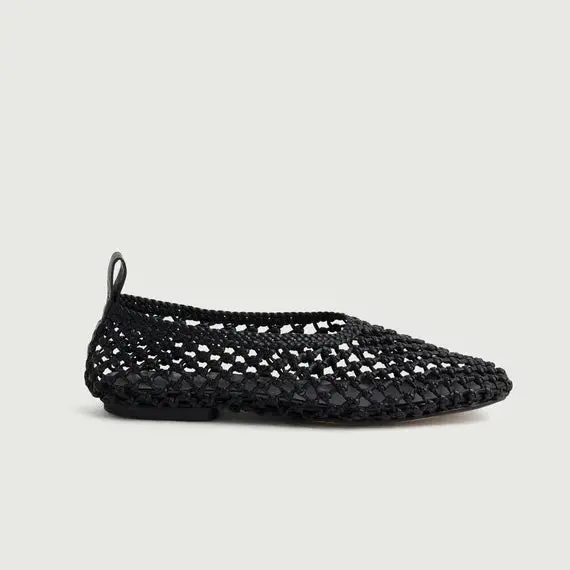 Tosca Ballet Flats In Polished Black 1