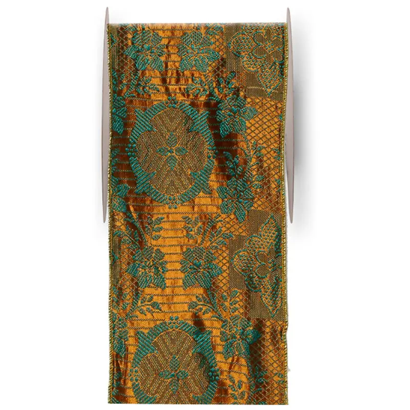 Turquoise And Copper Metallic Ribbon – 450X10 Mm 1